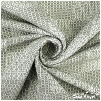 TELA CHENILLA CON TRAMA GRIS DE CUADROS SERIE NINFA 280cm