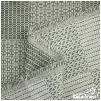 TELA CHENILLA CON TRAMA GRIS DE CUADROS SERIE NINFA 280cm