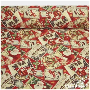 TELA NAVIDEÑA DE TAPICERÍA JACQUARD GOBELINO SERIE NOEL 280cm