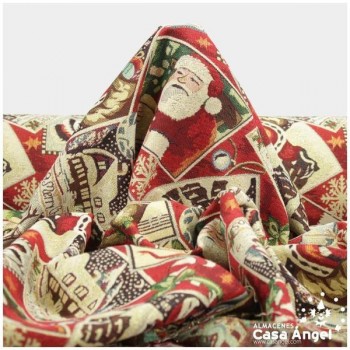TELA NAVIDEÑA DE TAPICERÍA JACQUARD GOBELINO SERIE NOEL 280cm