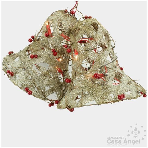 CAMPANA NAVIDAD CON LUZ 43cm