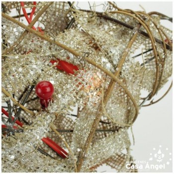 ESTRELLA NAVIDAD CON LUZ 42cm