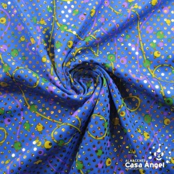PAN DE ORO ESTAMPADO LENTEJUELA ANCHO 150cm