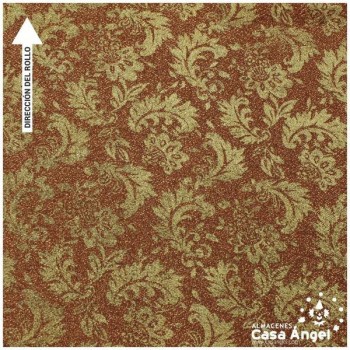 PUNTO LAMÉ COBRE ESTAMPADO SERIE MARINA 110cm