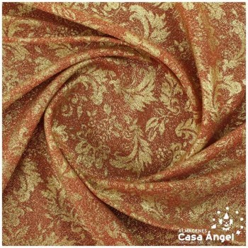 PUNTO LAMÉ COBRE ESTAMPADO SERIE MARINA 110cm