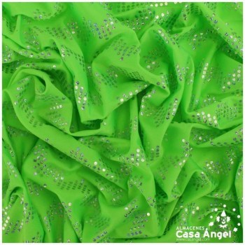 LYCRA VERDE PISTACHO CON LENTEJUELAS EN ZIGZAG 150cm