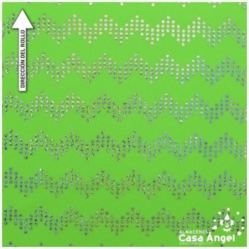 LYCRA VERDE PISTACHO CON LENTEJUELAS EN ZIGZAG 150cm
