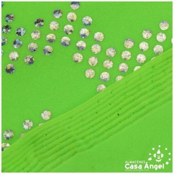 LYCRA VERDE PISTACHO CON LENTEJUELAS EN ZIGZAG 150cm