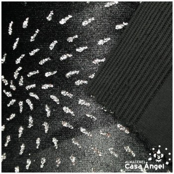 TERCIOPELO ELÁSTICO DEGRADÉ CON PURPURINA PLATA 150cm