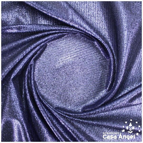 TELA LAMÉ AZUL MARINO TEXTURA A RAYAS SERIE OASIS 150cm