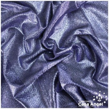 TELA LAMÉ AZUL MARINO TEXTURA A RAYAS SERIE OASIS 150cm