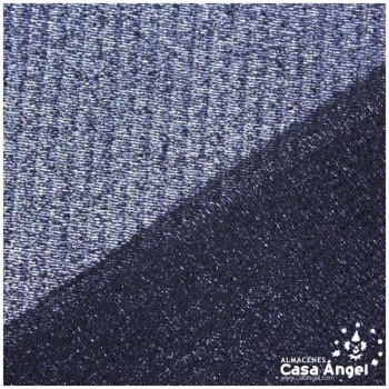 TELA LAMÉ AZUL MARINO TEXTURA A RAYAS SERIE OASIS 150cm