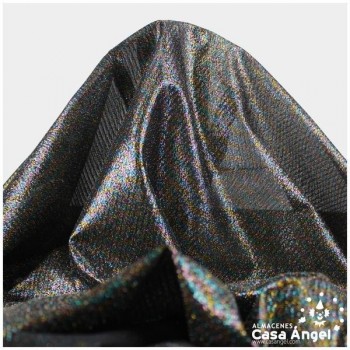 TELA LAMÉ MULTICOLOR TEXTURA A RAYAS SERIE OASIS 150cm