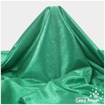 TELA LAMÉ VERDE TEXTURA A RAYAS SERIE OASIS 150cm