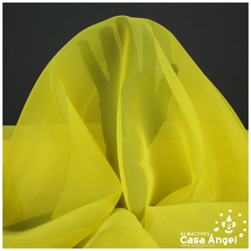 TEJIDO ORGANDÍ DE POLIÉSTER COLOR AMARILLO 150cm