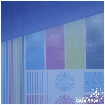 TEJIDO ORGANDÍ DE POLIÉSTER AZUL 150cm