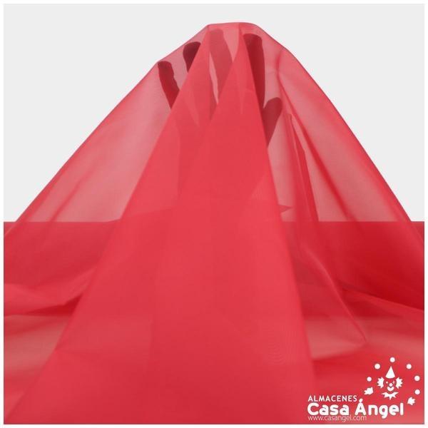 TEJIDO ORGANDÍ DE POLIÉSTER ROJO 150cm