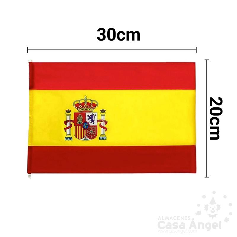 BANDERA DE ESPAÑA CON ESCUDO 30x20cm