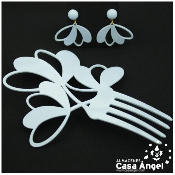 PEINETA Y PENDIENTES DE ACETATO INFANTIL