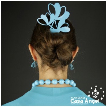 PEINETA Y PENDIENTES DE ACETATO INFANTIL