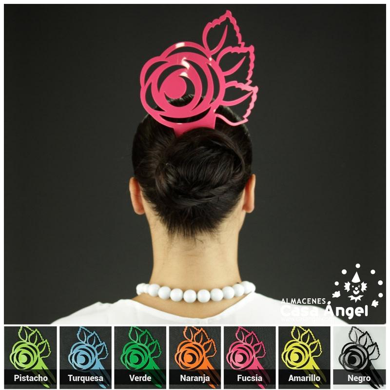 PEINETA FLAMENCA FLORAL 24X15cm
