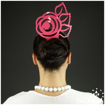 PEINETA FLAMENCA FLORAL 24X15cm
