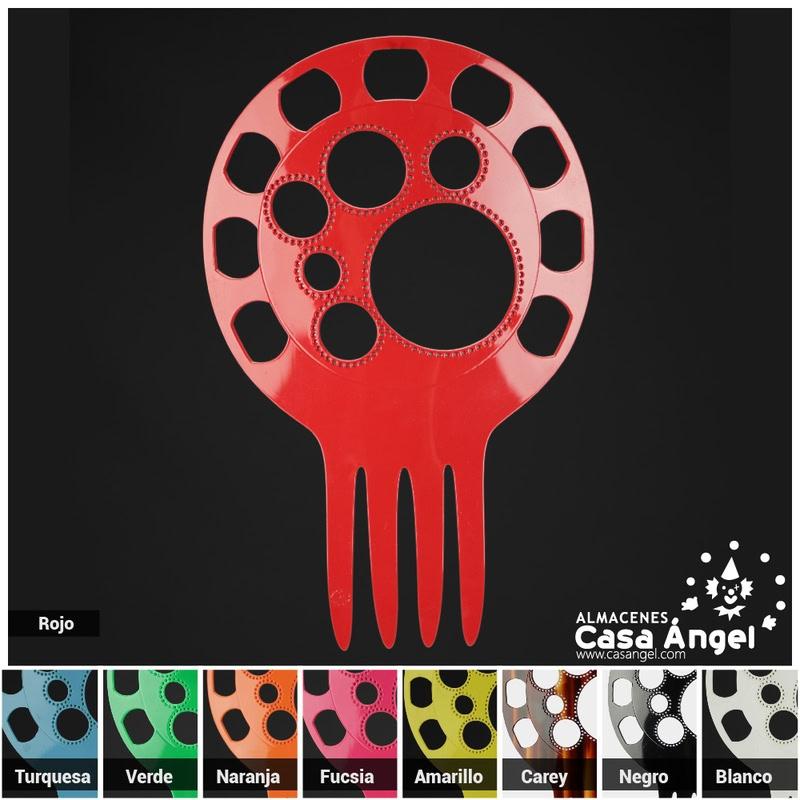 PEINETA FLAMENCA CON DISEÑO DE CÍRCULOS CALADOS 175mm
