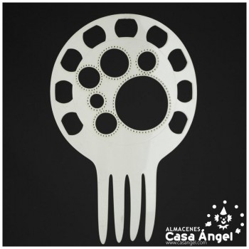 PEINETA FLAMENCA CON DISEÑO DE CÍRCULOS CALADOS 175mm