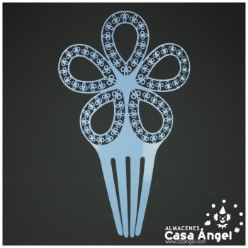 PEINETA FLAMENCA FLORAL DE METAL 185x115mm