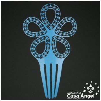 PEINETA FLAMENCA FLORAL DE METAL 185x115mm