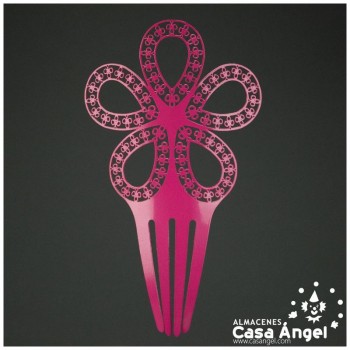 PEINETA FLAMENCA FLORAL DE METAL 185x115mm
