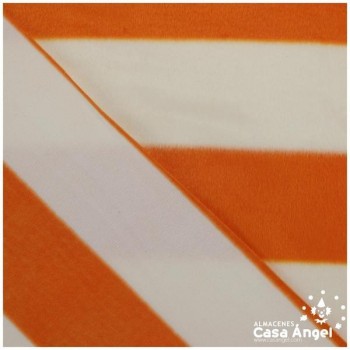 PELO LISO SERIE PELDI RAYAS BLANCAS Y NARANJA 150cm