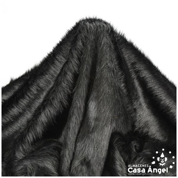 PELO NEGRO LISO PARA CONFECCIÓN SERIE SIBERIA TIZÓN 150cm