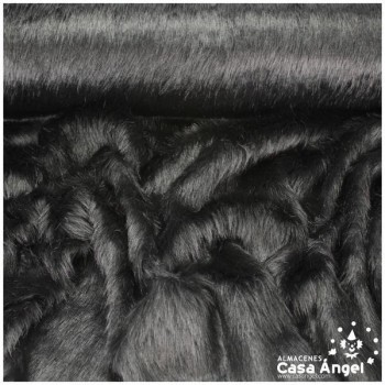 PELO NEGRO LISO PARA CONFECCIÓN SERIE SIBERIA TIZÓN 150cm