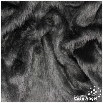 PELO NEGRO LISO PARA CONFECCIÓN SERIE SIBERIA TIZÓN 150cm