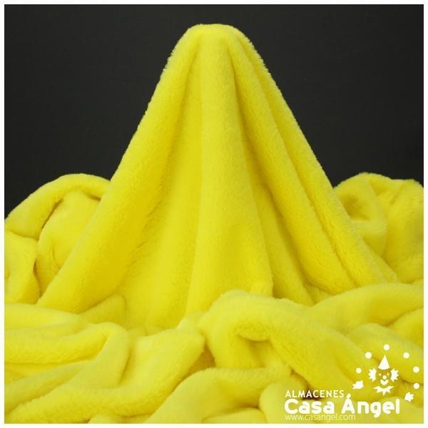 TELA DE PELO CORTO ACRÍLICO AMARILLO CANARIO 150cm