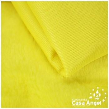 TELA DE PELO CORTO ACRÍLICO AMARILLO CANARIO 150cm