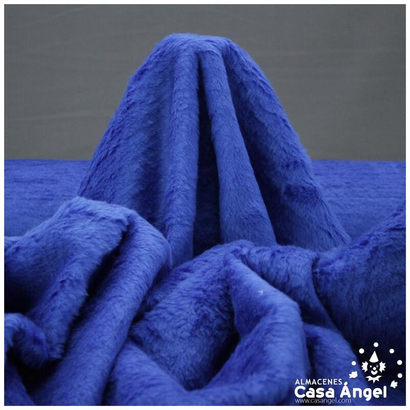 TELA DE PELO CORTO ACRÍLICO AZUL150cm