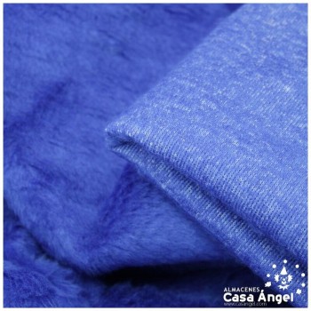 TELA DE PELO CORTO ACRÍLICO AZUL150cm