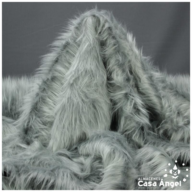 TELA DE PELO GRIS CLARO PARA CONFECCIÓN 150cm