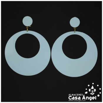 PENDIENTES DE ARO REDONDOS DE ACRÍLICO