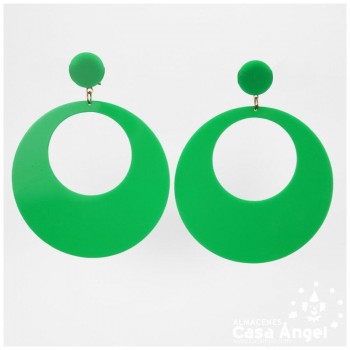 PENDIENTES DE ARO REDONDOS DE ACRÍLICO