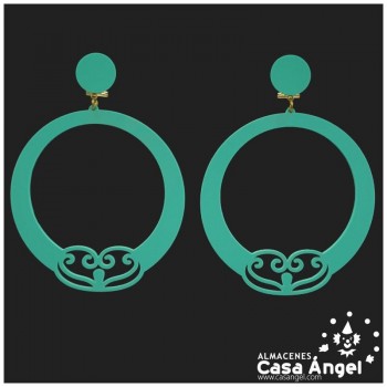 PENDIENTES DE AROS CON DECORACIÓN CALADA