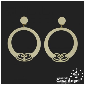 PENDIENTES DE AROS CON DECORACIÓN CALADA