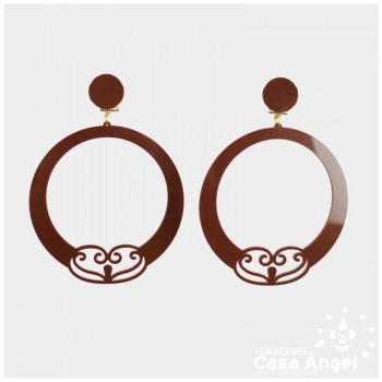 PENDIENTES DE AROS CON DECORACIÓN CALADA