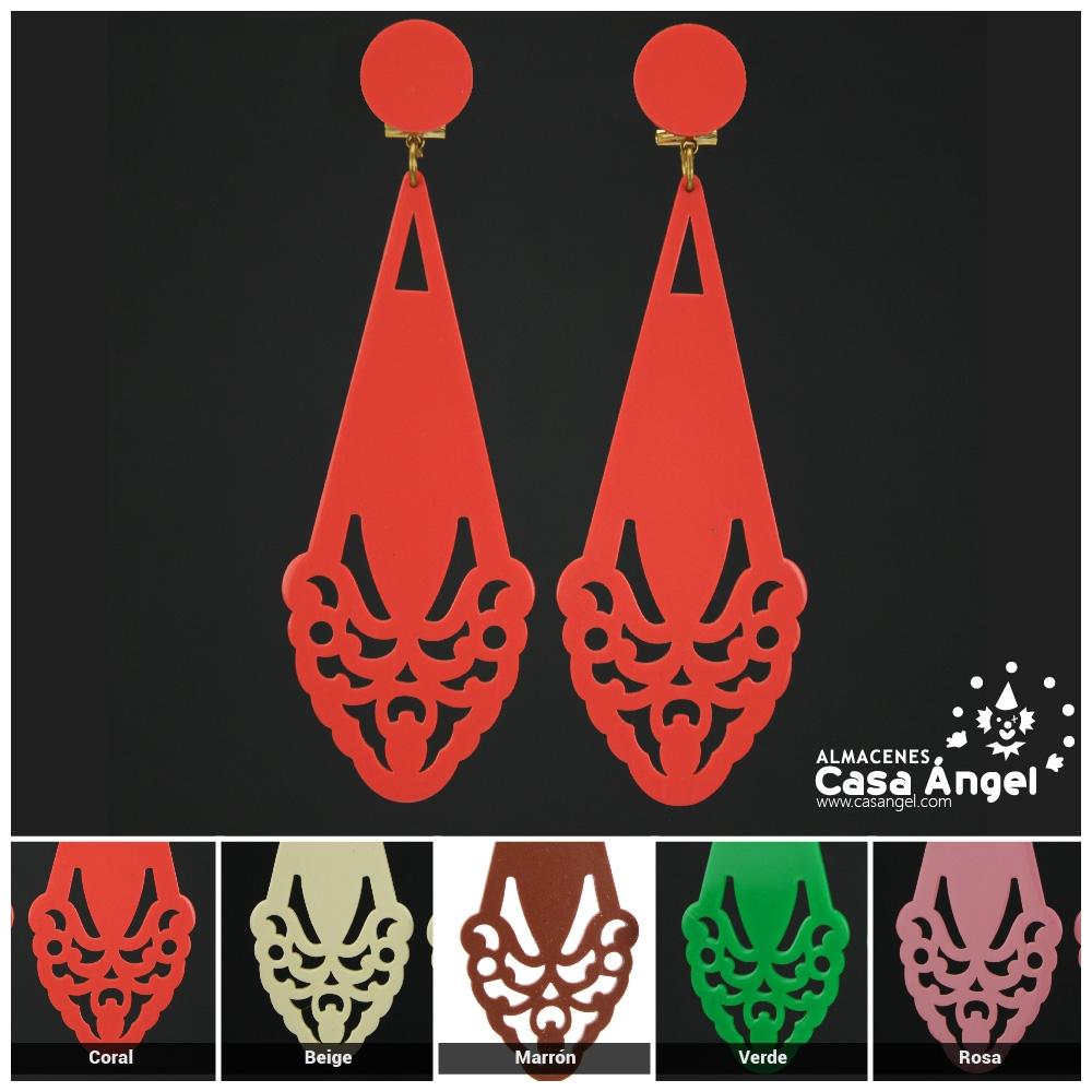 PENDIENTES DE FLAMENCA EN VARIOS COLORES ADULTO
