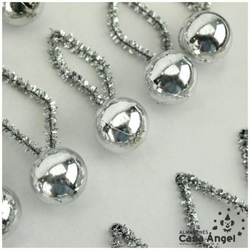 BOLAS CON ESPUMILLÓN PLATA 14mm