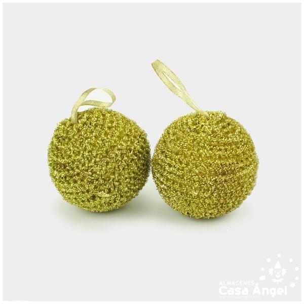 BOLA NAVIDAD GLITTER ORO 10cm