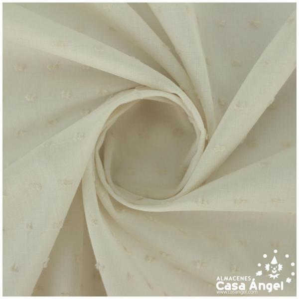 PLUMETI BEIGE DE ALGODÓN BATISTA 150cm