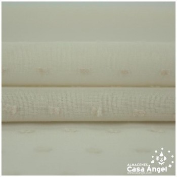 PLUMETI BEIGE DE ALGODÓN BATISTA 150cm